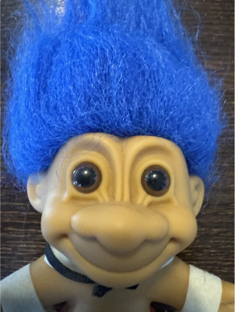 Vintage Russ Troll Doll Blue Hair Retro 4” 90s